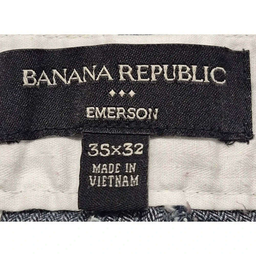 Banana Republic Emerson men's gray chino pants 35x32 Cotton flat front